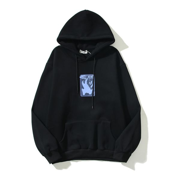

23ssmen's hoodies fashion men hoodie autumn winter plus size round neck long sleeve hooded pullover clothes sweatshirts jacket jumpers, Black