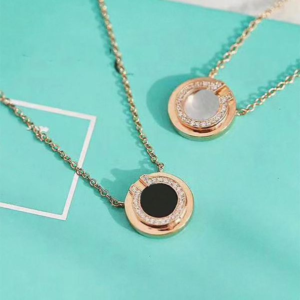 

necklaces designers luxurys necklace solid colour diamond round design jewelry casual style christmas gift jewelrys temperament ve5677124, Silver