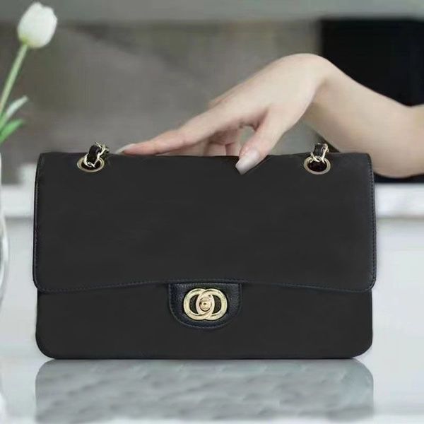 

designer bag handbag cf chain flap shoulder bag diamond lattice clutch tote bags crossbody purse cc bag gold ball woc leather cowhide hasp h