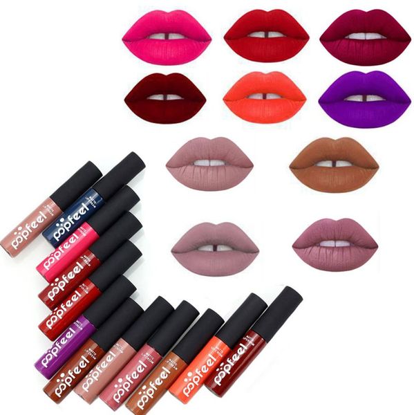 

12 colors tint liquid lipstick matte lip gloss red velvet waterproof long lasting lipgloss lipstick tattoo makeup7633494