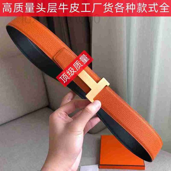 

belts designer h belt layer cowhide h-shaped buckle classic style direct sales ios6, Black;brown