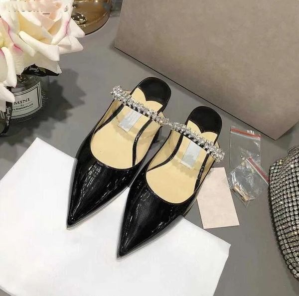 

casual shoes slippers lady new style slipper high-heeled fashion wedding party heel sandals outdoor luxury brand classic, Black