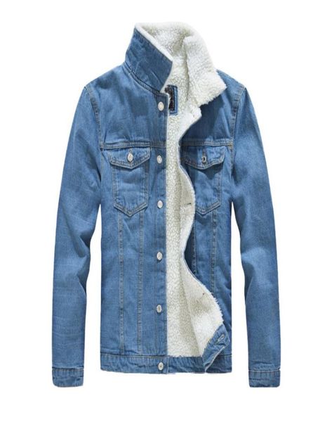 

men denim jacket with fur women autumn winter denim jacket warm upset vintage long sleeve loose jeans coat outwear 94184070, Black;brown