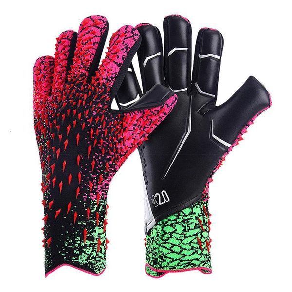 

sports gloves children's football goalkeeper gloves thickened wearresistant latex soccer gloves professional outdoor sports equipment 2, Black