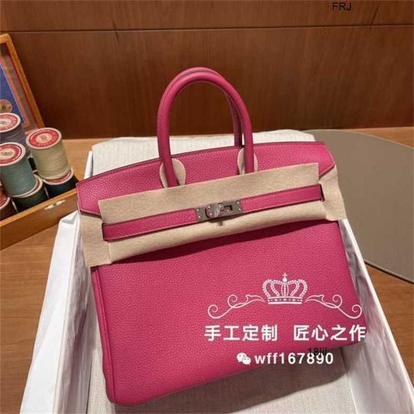 

designer h ermess bags birkins director hand sewing platinum bag togo cowhide handbag bk25 candy powder e5 gold silver buckle 5a frj