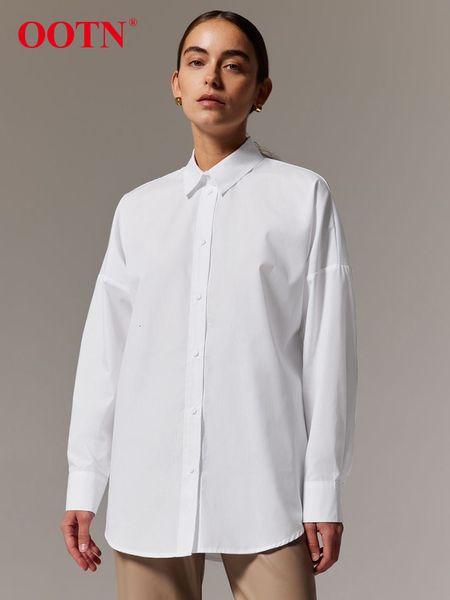 

men's casual shirts ootn office lady white long sleeve woman blouse spring pink turn down collar shirt female casual streetwear button, White;black