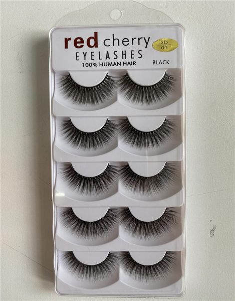 

red cherry lashes 5 pairslot 10 styles natural long professional handmade natural thick 3d eyelashes 074688