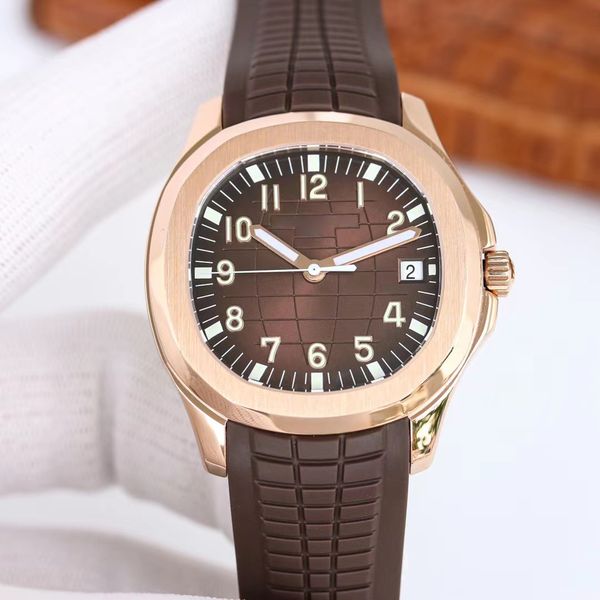 

watches mens luxury watch automatic stainless mechanical montre wristwatch reloj hombre sapphire stainless steel with box blue green color d, Slivery;brown