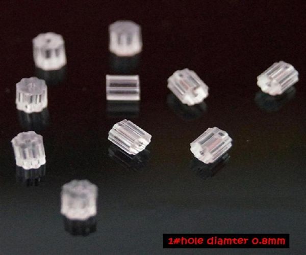 

10000pcs bag or set 3mm earrings back sers ear plugging blocked jewelry making diy accessories white clear octagonal shaped pl6408194