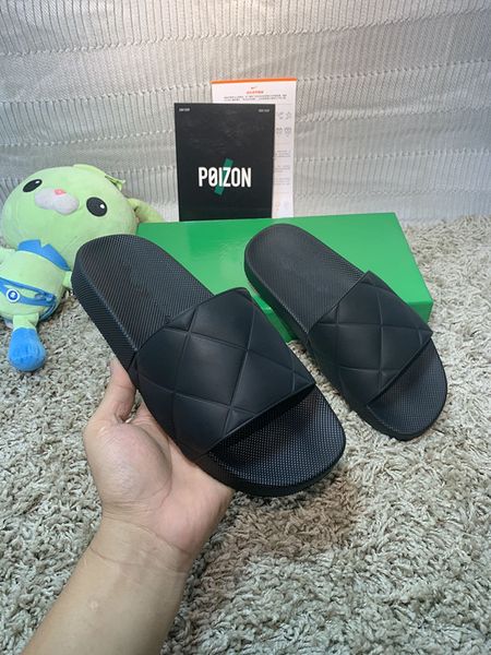 

luxury designer sandals slippers with box flat slides women shoes genuine leather sandal summer flip flops sandal sneaker beach 0802, Black