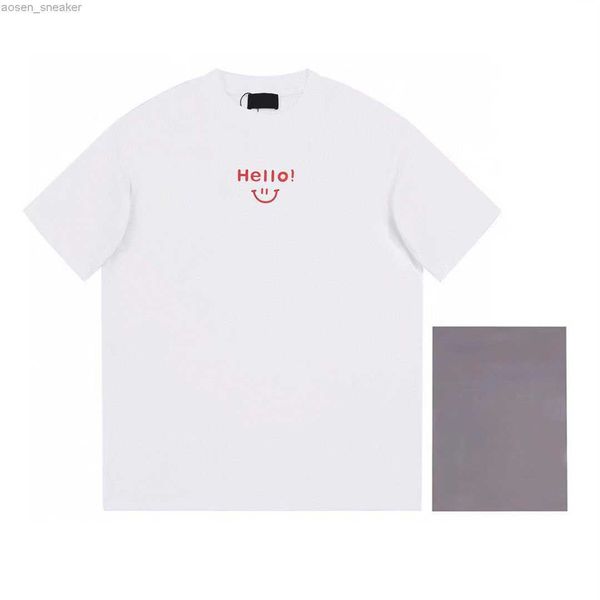 

simple hello smiling face printing summer new clothing fashion comfortable breathable short sleeve, White;black