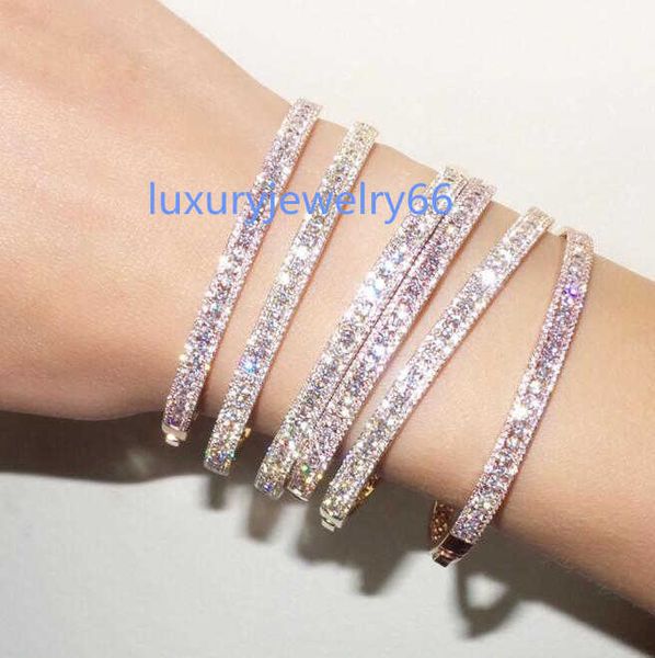 

luxury cz cuff bangle bracelet for women lady gift three line lab diamond cz luxury wedding gift fashion cuff bangles, Golden;silver