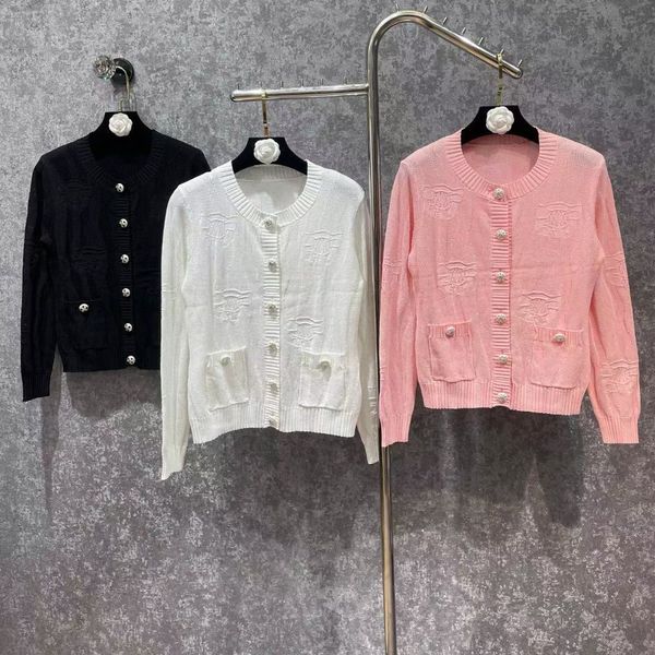 

women's knits tees knitted cardigan vest celebrity gentle temperament spring and summer thin ice silk knit 230803, White