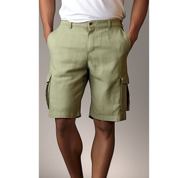 

men's shorts cotton linen for men summer cargo ultra thin 230802, White;black