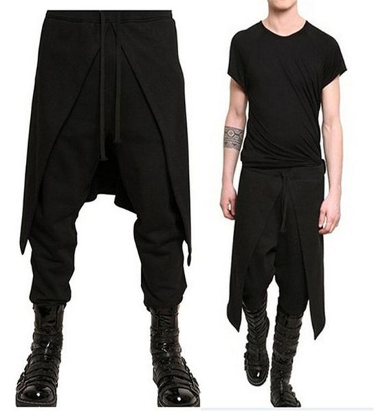 

stylish skirt men harem pants casual pant drawstring baggy slacks trousers loose joggers hiphop dance pants sweatpants hombre4363302, Black