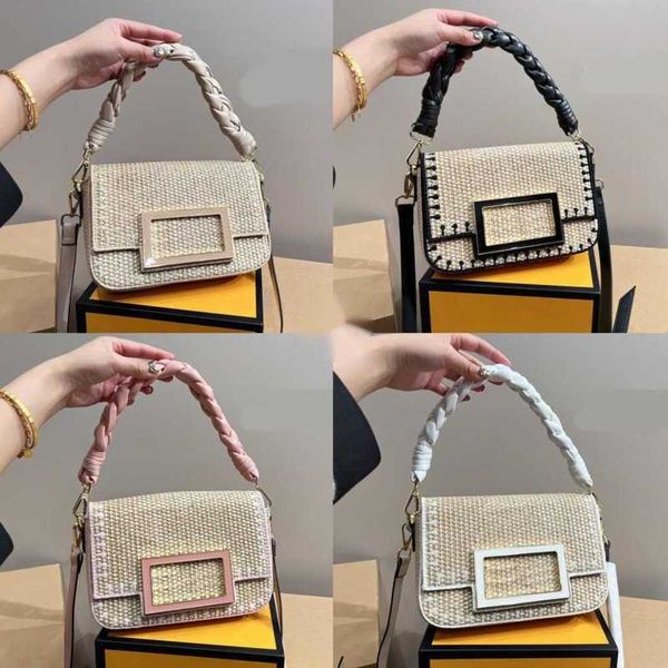 

fbag evening bags straw bag designer beach bags wholesale women luxurys handbag chain weaving handbags solid color classic purse 230420