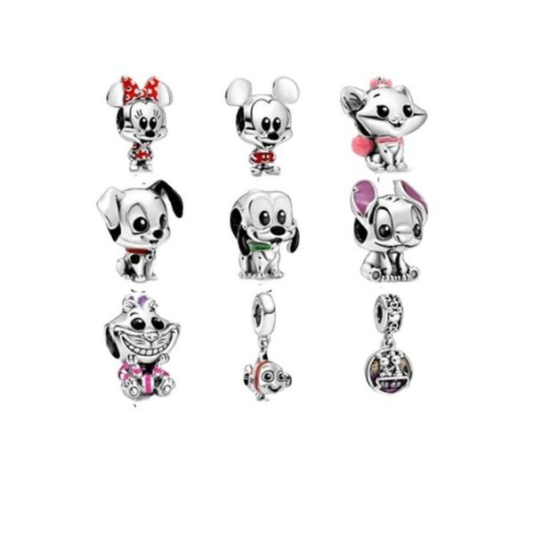 

sterling silver p charm beads miqi mini sidi cheshire cat dog beads suitable for women fashion bracelet bracele3362247, Bronze;silver