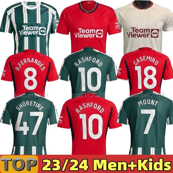 

23/24 rashford casemiro soccer jersey 2023 man utd sancho antony shirt b.fernandes martinez mctominay r.varane garnacho shaw manchesters kid, Black;yellow
