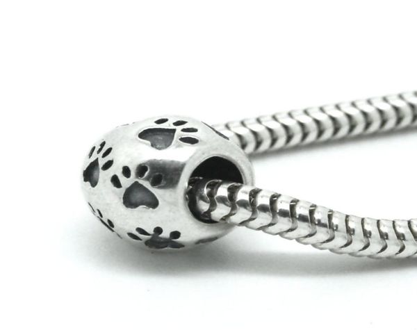 

sell 100pcs ancient silver dog paws print spacer paw cat solid european charm beads6845956, Bronze;silver