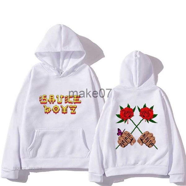 

mens hoodies sweatshirts eladio carrion sauce boyz monarca graphic anime hoodies fashion manga sweatshirt menwomen clothes fleece high stree, Black