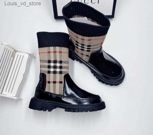 

boots high-quality snow boots kids boys girls children baby warm teenage students winter shoes gift size 26-35 t230803, Black;grey