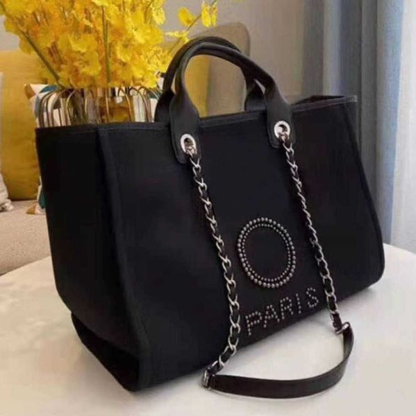 

women's fashion luxury beach bags pearl hand bag brand cc designers women tote evening handbag large capacity female backpacks small po, Black;red