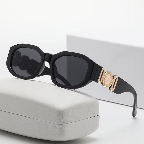 

classic brand retro designer sunglasses for women 2023 eyewear bright black frame 66mm lens sun glasses men rectangle 6 color choose eyeglas, White;black