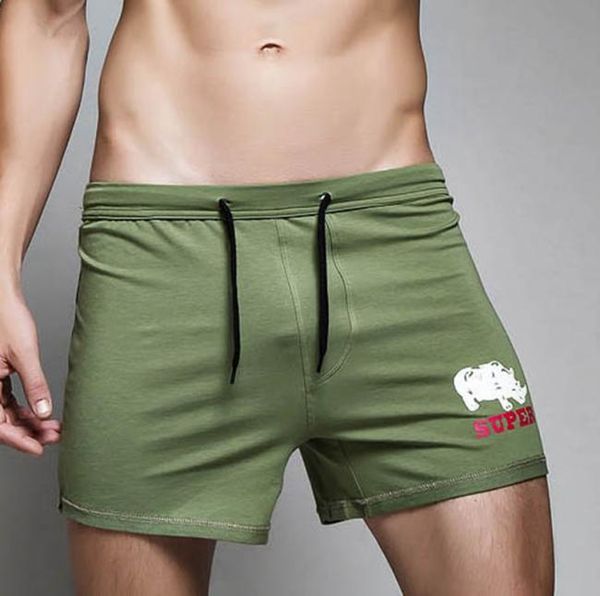 

whole sbd0063 new thicken sportswear men brand shorts fitness homewear running cotton healthy shorts superbody8042443, Black;blue