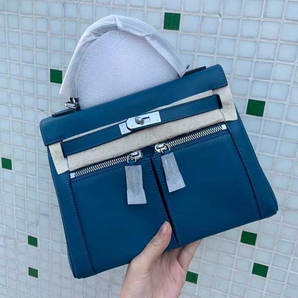 

handbag designer bags h ermess kelyss bags genuine leather 5a 2023 leather cow leather double pocket handle shoulder diagonal fashion