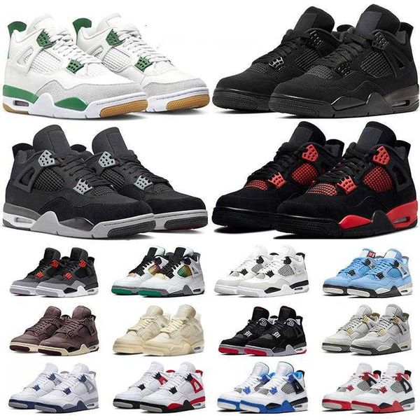 

sports shoes 4 men basketball shoes four retro military black cat bred unc university blue oreo white grey women pure royalty outdoor sneake