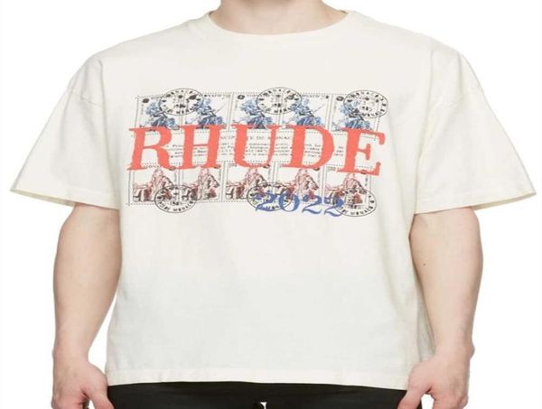 

2022 new fashion brand men039s and women039s t shirts high version summer american oil painting clock coconut tree pri9428649, White;black