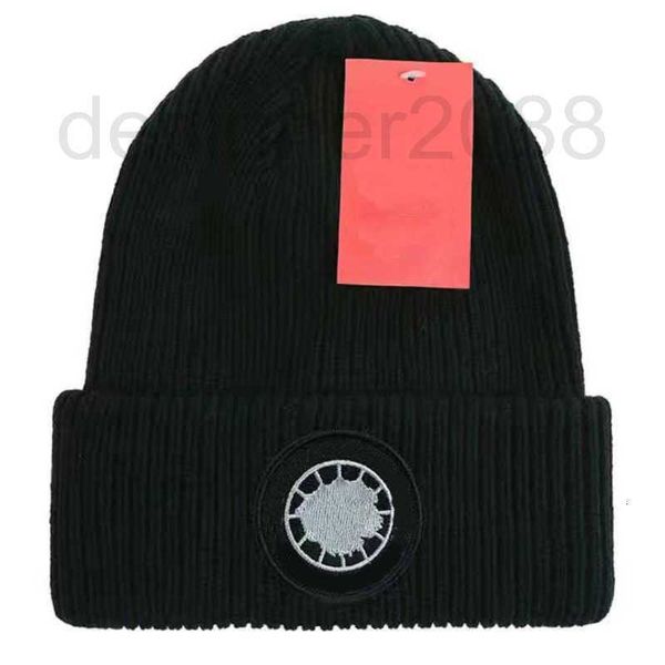

beanie/skull caps designer knitted hat ins popular canada winter hats classic letter goose print knitted 17 k12o, Blue;gray