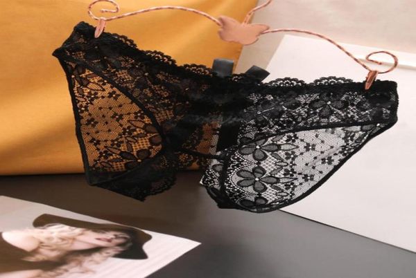 

womens panties underpants low waist lace briefs underwear transparent lingerie thong6515589, Black;pink