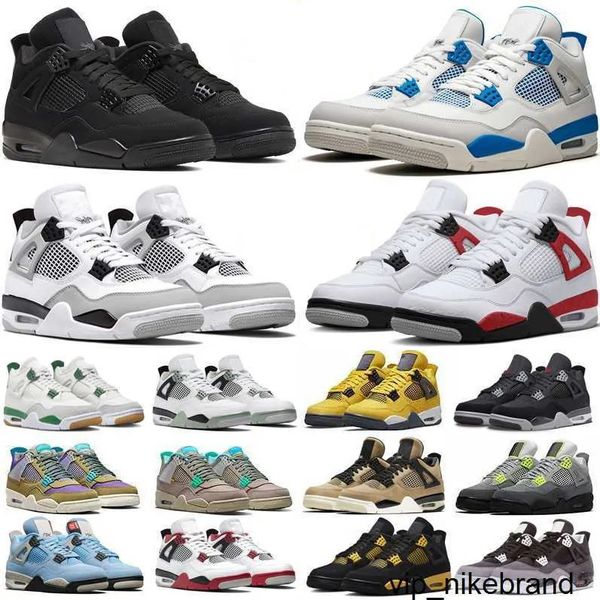 

blue university og jumpman 4 4s basketball shoes sail black cat bred white cement cool grey red thunder retro bred unc royalty men sport sne