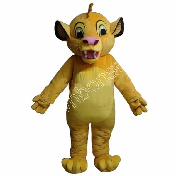 

yellow little lion mascot animals costume clothings adults party fancy dress outfits halloween xmas outdoor parade suits, Red;yellow