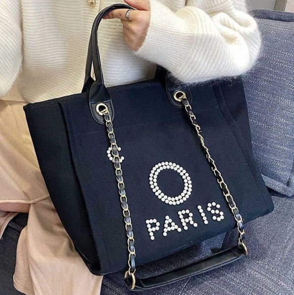 

fashion luxury women's beach bags pearl hand bag brand cc designers women tote evening handbag large capacity female backpacks small po