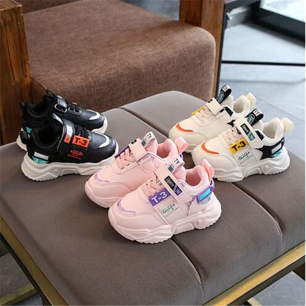 

2023 autumn winter new children's sports shoes girls' shoes boys' soft sole running shoes casual children's breathable s, Black