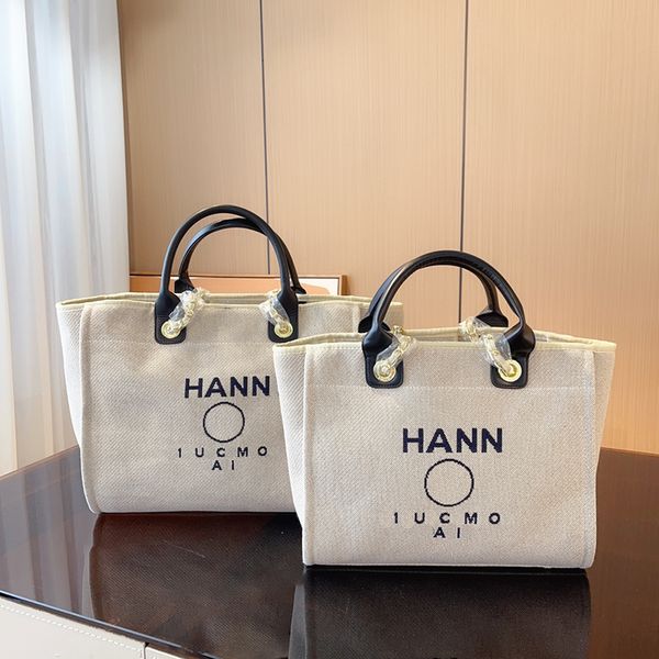 

designer tote high-quality women's bag large capacity shopping bag embroidery beach bag casual travel bag fashion shoulder bag chain un
