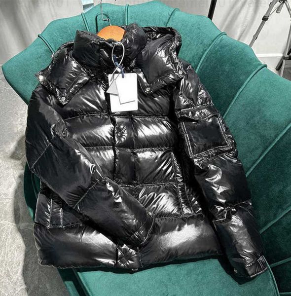 

monclears down puffer jacket designer jacket clothes fashion casual short thickened cardigan hooded downs jackets winter sweat casual down c, Black