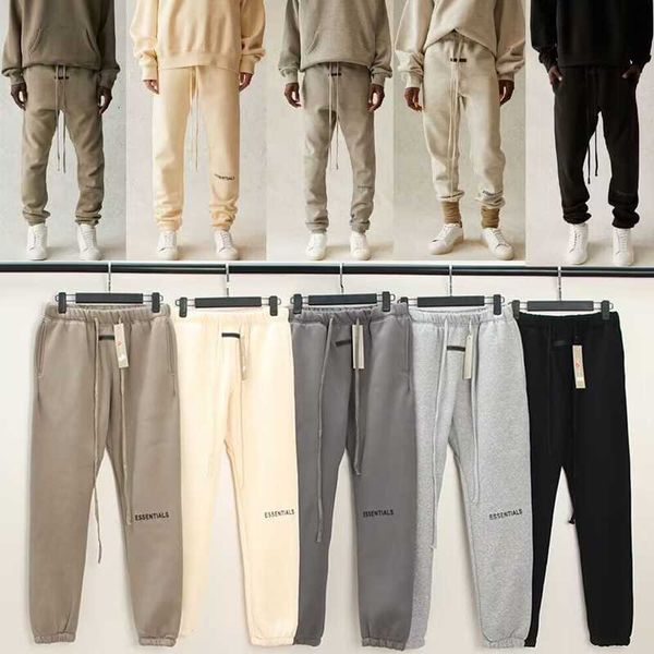 

new fashion essentils sweatpants brand letter sports pants hip hop hoodie jogging high street 100% cotton hot, Black