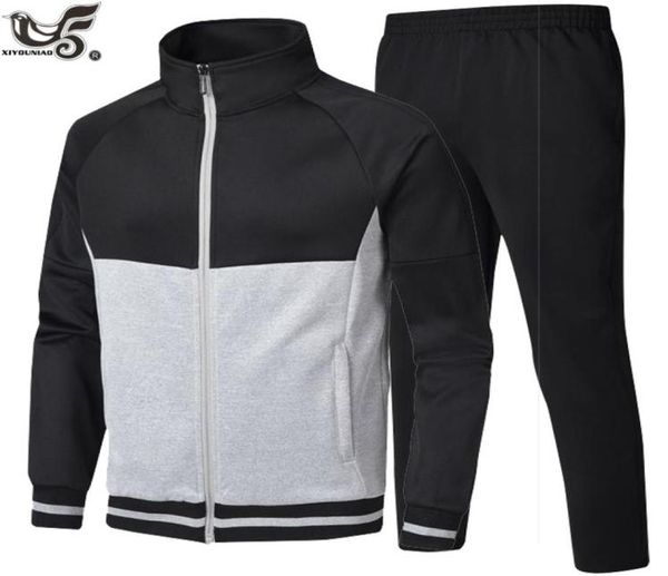

men039s tracksuits men with pants gyms set outwear male autumn basketball clothing casual man track suit sportswear sweatsuits6186988, Gray