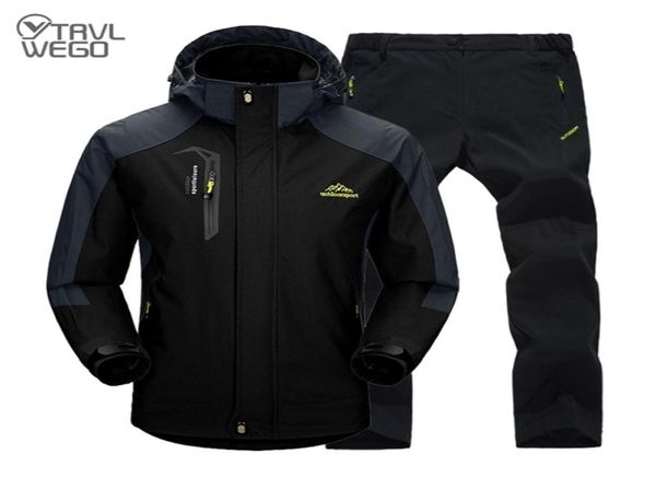 

trvlwego man trekking hiking fishing outdoor coatpants set black sports single jackets quickdrying camping trouser suit 2011277340482, Gray