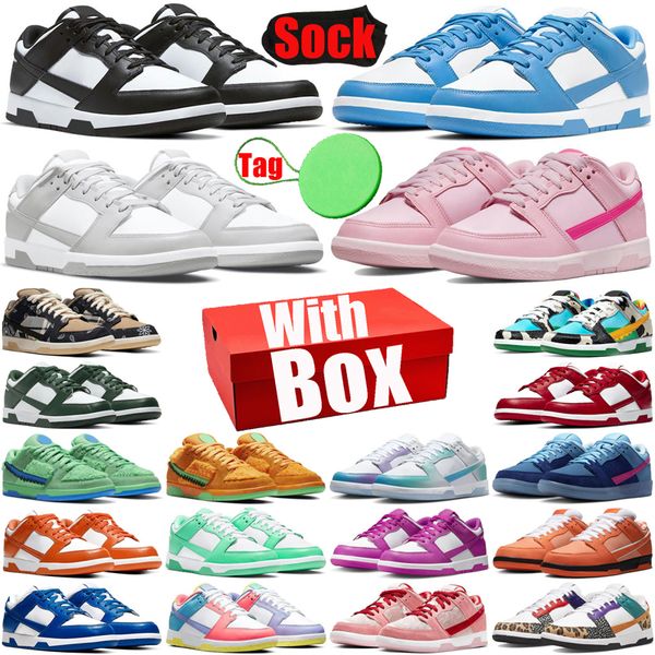 

with box panda running shoes for mens womens university blue red triple pink grey fog men women trainers sneakers runners