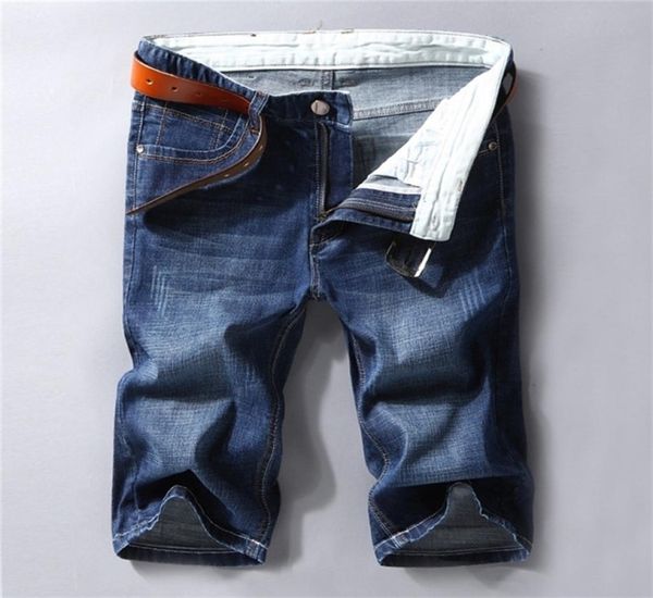 

2020 summer new men denim shorts style thin section elastic force slim fit short jeans male brand clothing black blue t2005201530086, White;black