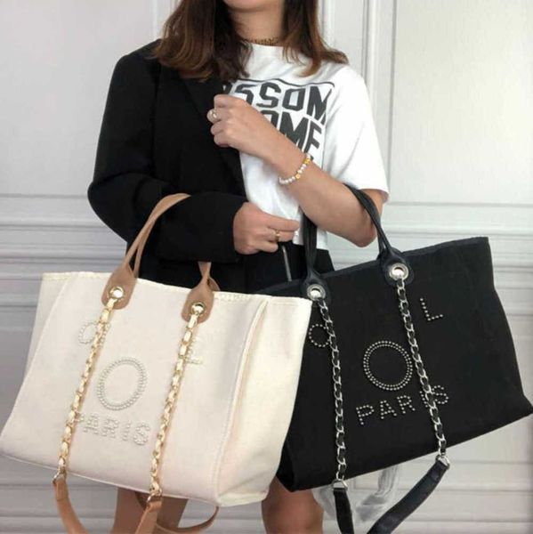 

luxury women's classic evening bags pearl beach handbag brand cc designers women tote bag large capacity female backpack small portable