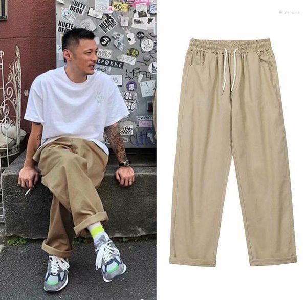 

men039s pants summer cotton straight men hip hop cargo men39s loose wideleg allmatch casual trousers4136962, Black