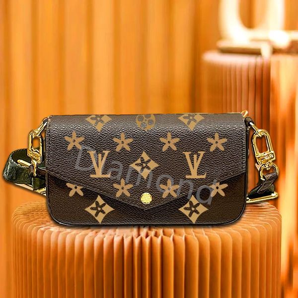 

multi felicie pochette handbag luxury mini purses designer bags woman shoulder bags designer 3 pieces-set luxurys handbag with wallet m80091