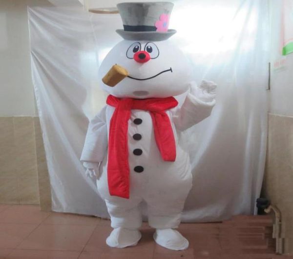 

2018 the snowman mascot costume frosty the snowman costume4712744, Red;yellow