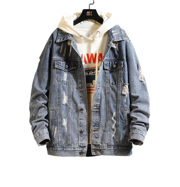 

men039s jackets 2021 fashion denim men jeans slim fit mens and coats bomber jacket streetwear casual cotton m3xl8973309, Black;brown