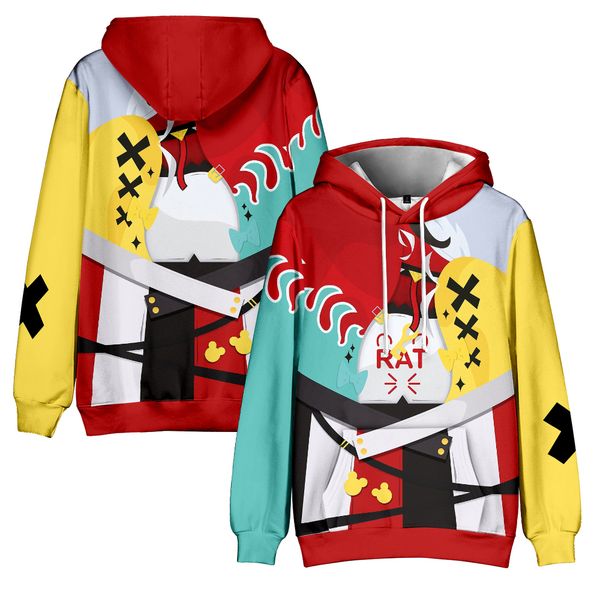 

men's hoodies sweatshirts hakos baelz vtuber anime hoodie long sleeve man woman sweatshirt harajuku streetwear 2023 japanese manga 3d c, Black